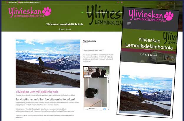 lemmikkieläinhoitolan kotisivut